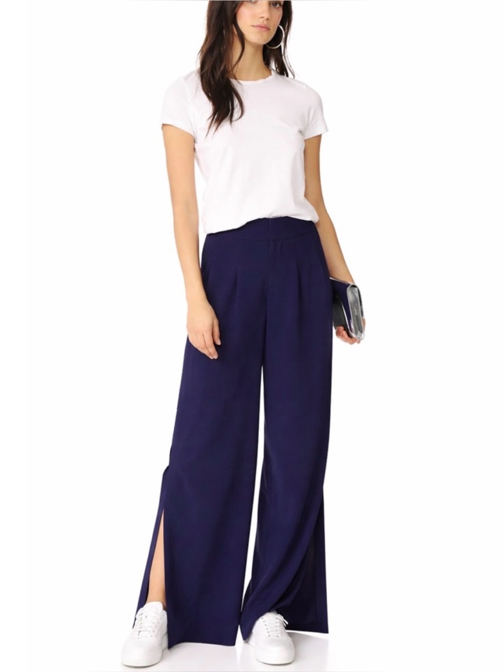 Alice + Olivia Shavon High Waisted Slit Flare
